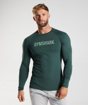 Μακρυμανικο Gymshark Apollo ανδρικα οψιάνος πρασινο | GR_SU6619