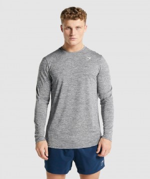 Μακρυμανικο Gymshark Arrival Marl ανδρικα γκρι | GR_QX1050