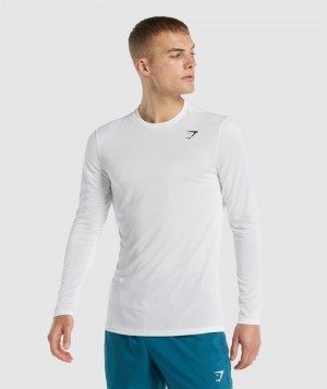 Μακρυμανικο Gymshark Arrival ανδρικα ασπρα | GR_ED5159