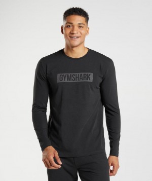 Μακρυμανικο Gymshark Block ανδρικα μαυρα | GR_Q9862