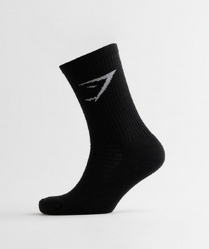 Καλτσεσ Gymshark Crew 3pk ανδρικα μαυρα | GR_NN1737