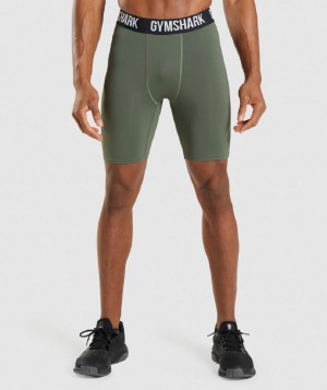 Σορτσ Gymshark Element Baselayer ανδρικα Ελιά | GR_AS9296