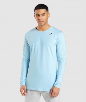 Μακρυμανικο Gymshark Essential ανδρικα Μπεζ μπλε | GR_IM9217