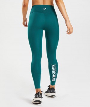 Κολαν Gymshark Fraction γυναικεια τυρκουάζ | GR_R8841
