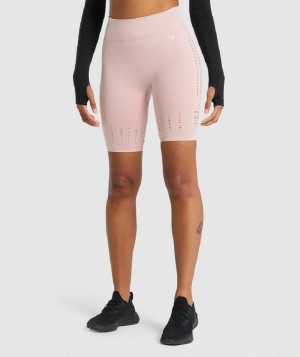 Σορτσ Gymshark Glow Seamless γυναικεια ανοιχτο ροζ | GR_EE8467