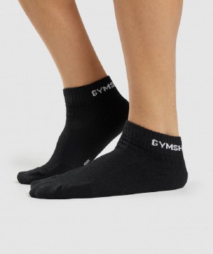 Καλτσεσ Gymshark Jacquard Quarter 3Pk ανδρικα μαυρα | GR_ED8494