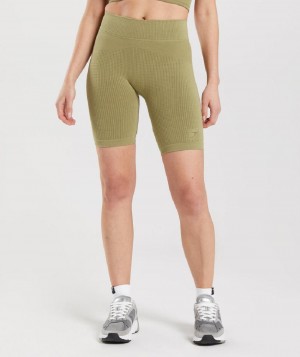 Σορτσ Gymshark Pause Seamless Cycling γυναικεια πρασινο | GR_CR3285