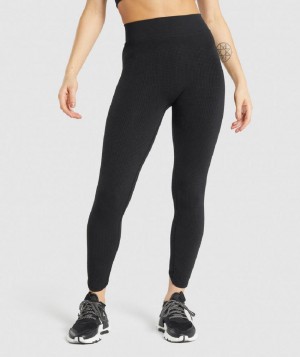 Κολαν Gymshark Pause Seamless γυναικεια μαυρα | GR_CR6067