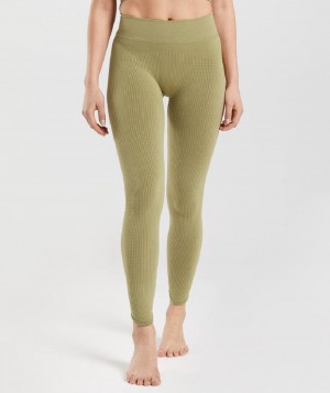 Κολαν Gymshark Pause Seamless γυναικεια πρασινο | GR_QX9477