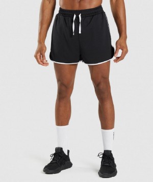 Σορτσ Gymshark Recess 3" ανδρικα μαυρα ασπρα | GR_TC1734