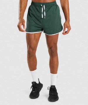 Σορτσ Gymshark Recess 3" ανδρικα οψιάνος πρασινο ασπρα | GR_CG7749
