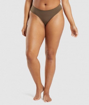 Στρινγκ Gymshark Seamless γυναικεια καφε | GR_UV4519