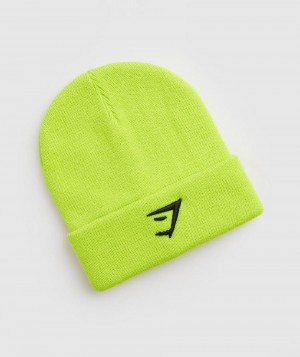 καπελα Gymshark Sharkhead Beanie γυναικεια πρασινο | GR_QX1345