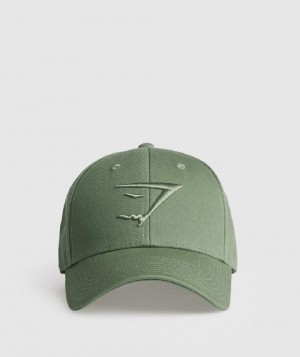 καπελα Gymshark Sharkhead ανδρικα πρασινο | GR_UV4108