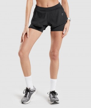 Σορτσ Gymshark Speed 2 In 1 Short γυναικεια μαυρα | GR_TA5775
