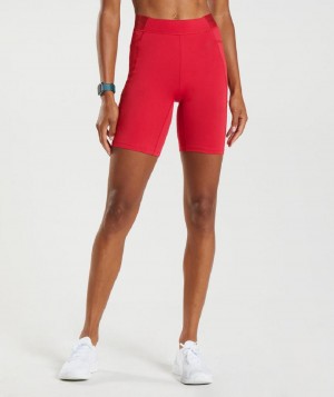 Σορτσ Gymshark Training Brandmark Cycling γυναικεια κοκκινα | GR_MI9219
