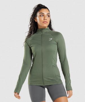 Μπουφαν Gymshark Training γυναικεια Ελιά | GR_CG3800