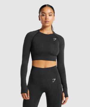 Μακρυμανικο Gymshark Vital Seamless 2.0 γυναικεια μαυρα | GR_CG2178