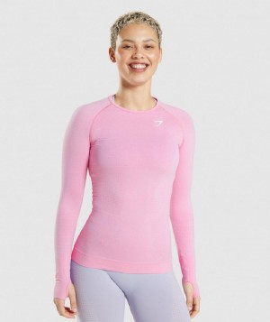Μακρυμανικο Gymshark Vital Seamless 2.0 γυναικεια ροζ | GR_SG4125