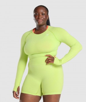 Μακρυμανικο Gymshark Vital Seamless 2.0 γυναικεια κίτρινα | GR_SU9402
