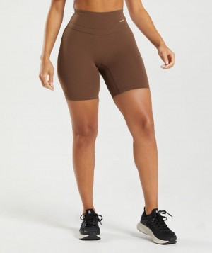Σορτσ Gymshark Whitney Cycling γυναικεια καφε | GR_TA8280