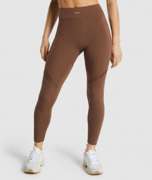Κολαν Gymshark Whitney Mesh γυναικεια καφε | GR_BH8653