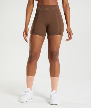 Σορτσ Gymshark Whitney Mesh γυναικεια καφε | GR_SU8665