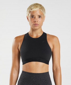 Αθλητικο Σουτιεν Gymshark 315 Performance High Neck γυναικεια μαυρα βαθυ γκρι | GR_S6727