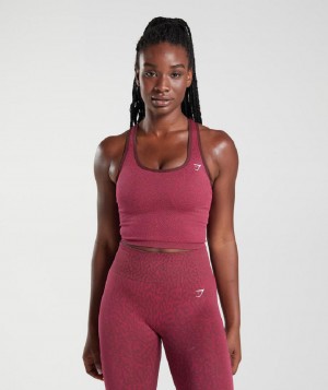 αμανικα μπλουζακια Gymshark Adapt Animal Seamless Crop γυναικεια ροζ καφε | GR_YJ5980