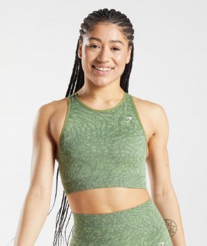 Αθλητικο Σουτιεν Gymshark Adapt Animal Seamless γυναικεια πρασινο | GR_EC5330