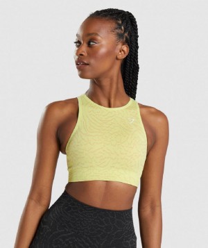 Αθλητικο Σουτιεν Gymshark Adapt Animal Seamless γυναικεια κίτρινα | GR_QZ1894