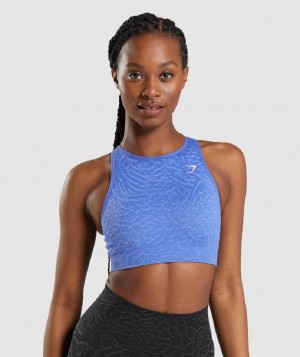 Αθλητικο Σουτιεν Gymshark Adapt Animal Seamless γυναικεια μπλε | GR_SG7885