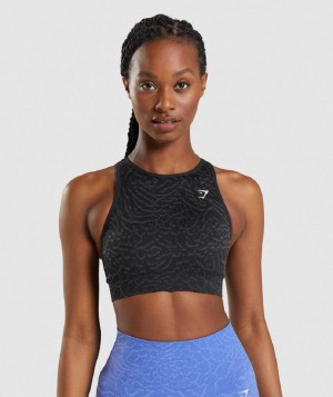 Αθλητικο Σουτιεν Gymshark Adapt Animal Seamless γυναικεια μαυρα | GR_TH2015