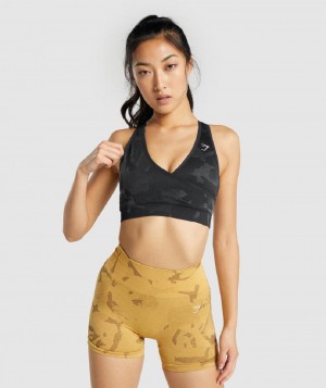 Αθλητικο Σουτιεν Gymshark Adapt Camo Seamless γυναικεια μαυρα | GR_V9580