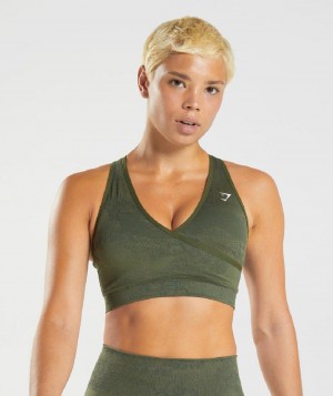 Αθλητικο Σουτιεν Gymshark Adapt Camo Seamless γυναικεια πορτοκαλι Ελιά Ελιά | GR_QX2724