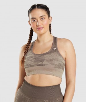 Αθλητικο Σουτιεν Gymshark Adapt Ombre Seamless γυναικεια καφε | GR_O9264
