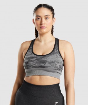 Αθλητικο Σουτιεν Gymshark Adapt Ombre Seamless γυναικεια μαυρα | GR_QX7666