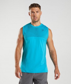 αμανικα μπλουζακια Gymshark Apex Seamless ανδρικα σκούρο γκρι μπλε μπλε | GR_AS3310