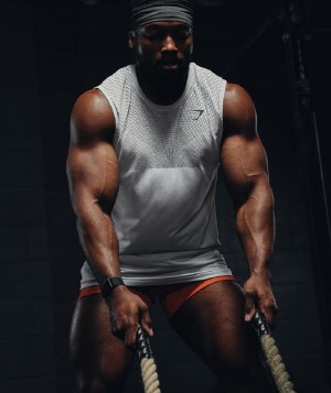 αμανικα μπλουζακια Gymshark Apex Seamless ανδρικα ανοιχτο γκρι μαυρα γκρι | GR_N3061