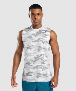 αμανικα μπλουζακια Gymshark Arrival Sleeveless ανδρικα ανοιχτο γκρι | GR_V3821
