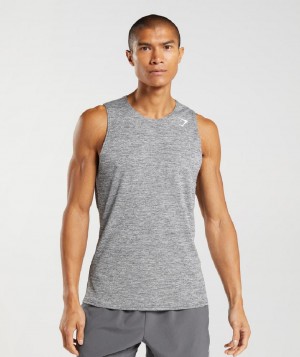 αμανικα μπλουζακια Gymshark Arrival Slim Marl ανδρικα γκρι ανοιχτο γκρι | GR_BO5357
