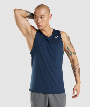 αμανικα μπλουζακια Gymshark Arrival ανδρικα σκουρο μπλε | GR_KO6559