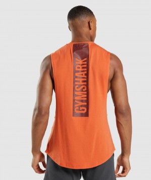 αμανικα μπλουζακια Gymshark Bold Drop Arm ανδρικα πορτοκαλι | GR_QX4359