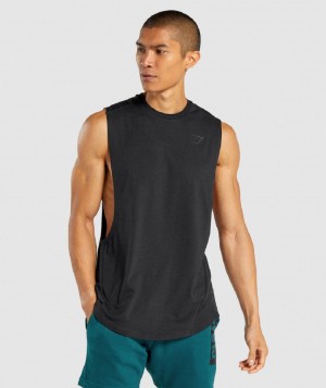 αμανικα μπλουζακια Gymshark Bold Drop Arm ανδρικα μαυρα | GR_S4798