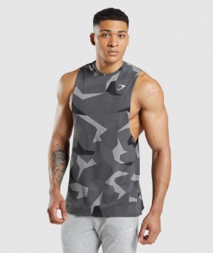 αμανικα μπλουζακια Gymshark Critical Drop Arm ανδρικα μαυρα | GR_AZ8829