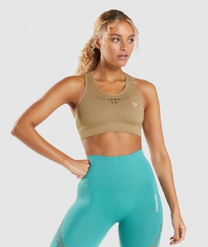 Αθλητικο Σουτιεν Gymshark Energy Seamless γυναικεια καφε | GR_XC1875