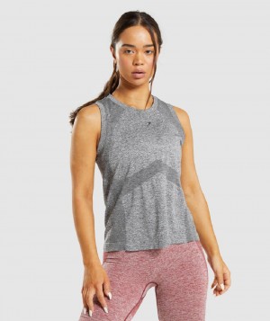 αμανικα μπλουζακια Gymshark Flex Loose Top γυναικεια γκρι | GR_YJ2391