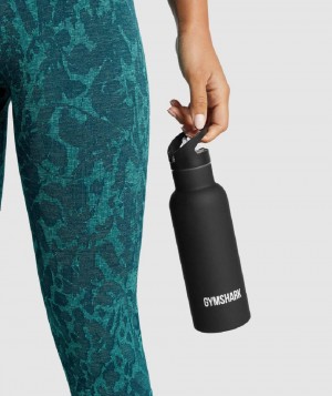 Μπουκάλια νερού Gymshark Flip Straw Water γυναικεια μαυρα | GR_BO3073
