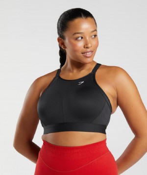 Αθλητικο Σουτιεν Gymshark High Neck High Support γυναικεια μαυρα | GR_YJ1599