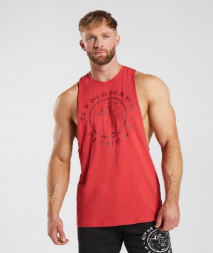 αμανικα μπλουζακια Gymshark Legacy Drop Arm ανδρικα κοκκινα | GR_VV5225